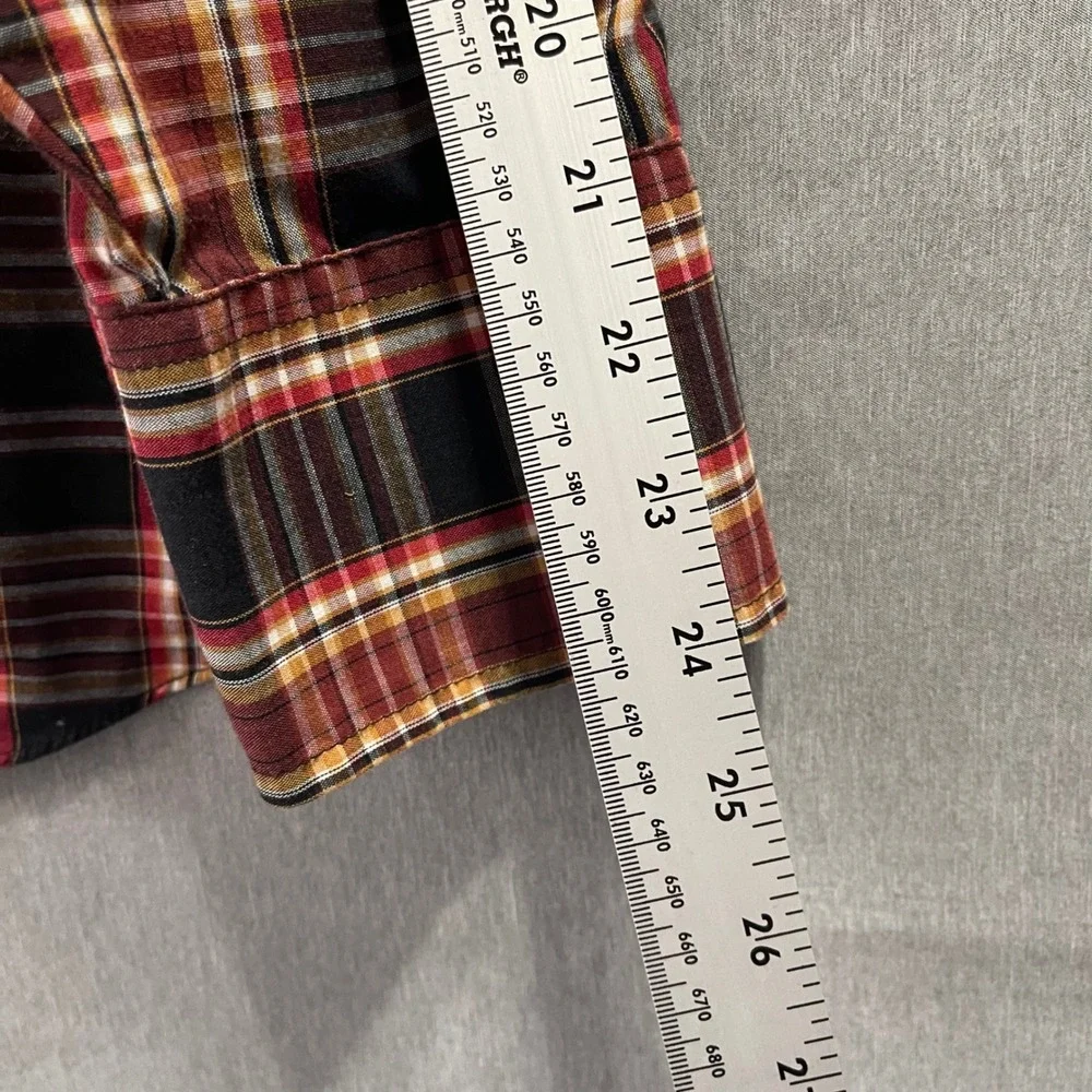 Ely Cattleman Western‎ Shirt Men XXL Plaid Pearl Snap Long Sleeve Cowboy Rodeo